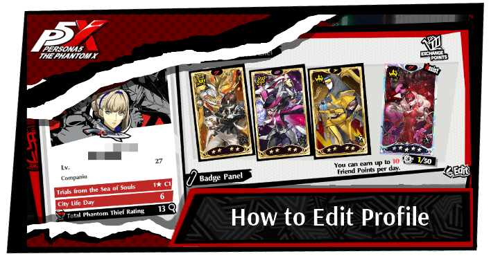 Persona 5 The Phantom X How to Edit Profile