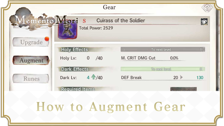 How to Augment Gear