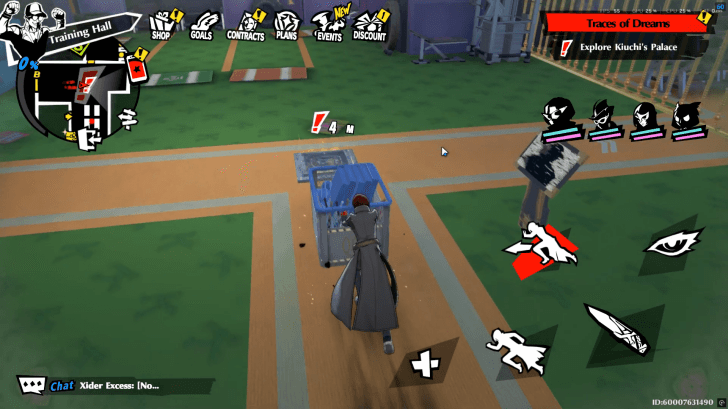 Enter the Training Hall and push the box to the tile