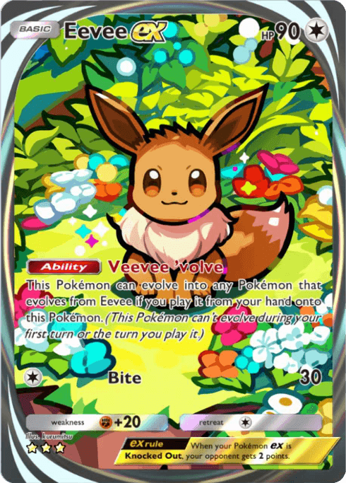 Pokemon TCG Pocket - A3b 092 Eevee ex