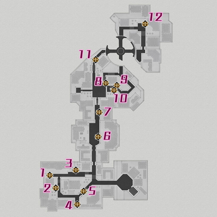 Honkai Star Rail - Corridor of Fading Echoes Treasure Map