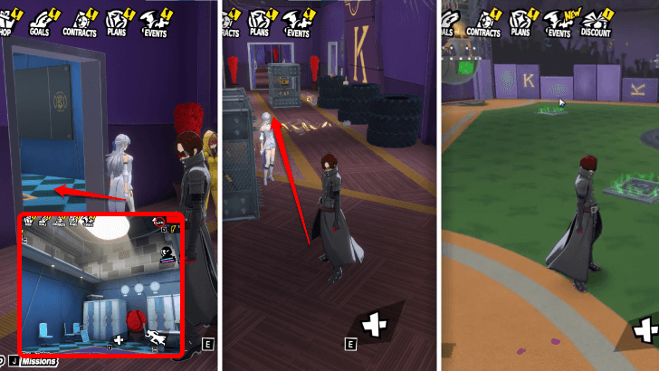 Proceed through the area dash past the turrets and solve Kiuchis stadium puzzle