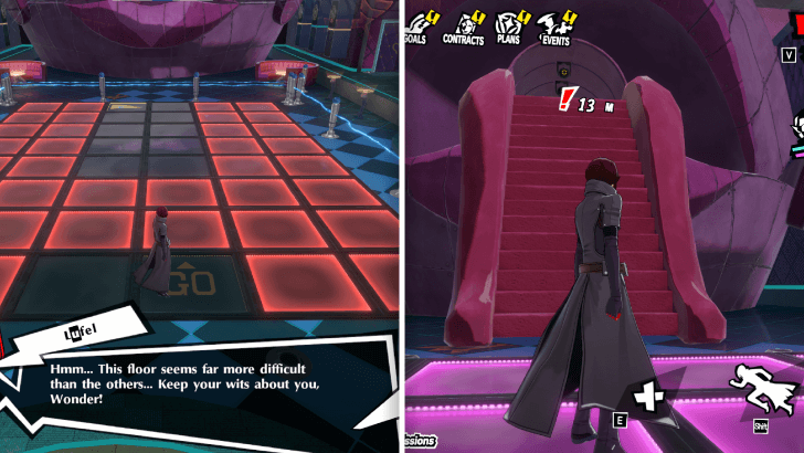 Tile Puzzle and Stairs to Next Area