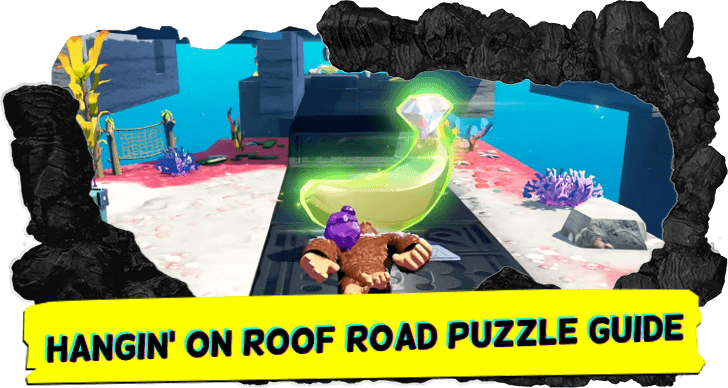 Donkey Kong Bananza Hanging on Roof Road Puzzle Guide