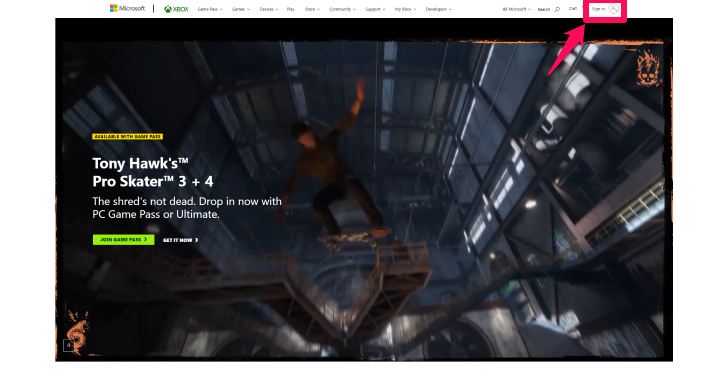 Go to the Official Xbox Website and Sign-in