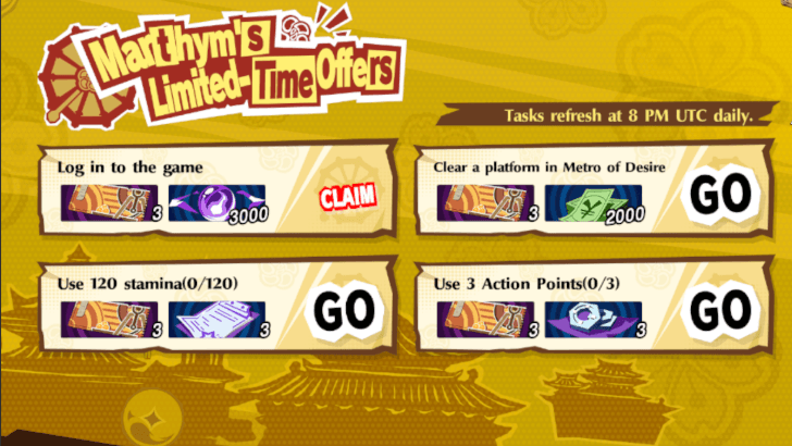 Persona 5 The Phantom X - Spin to Win Raffle Tasks