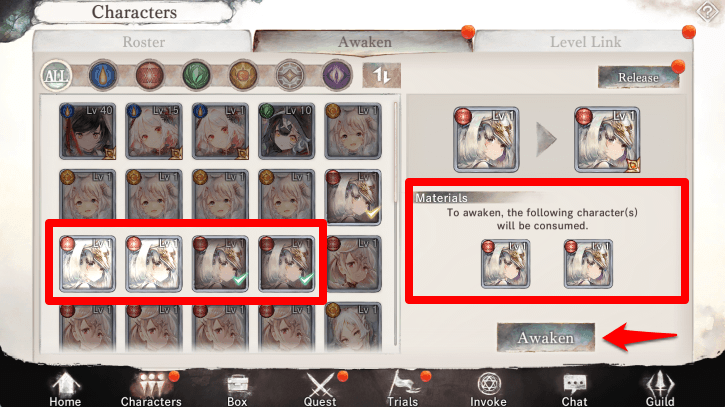 Awakening Select Materials