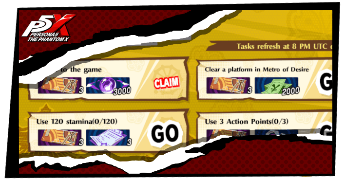 Persona 5 The Phantom X - Spin to Win Raffle Banner