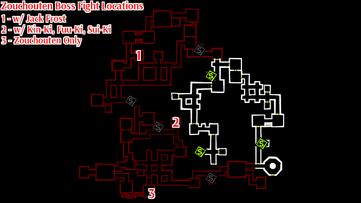 P5 Phantom X - Zouchouten Boss Locations