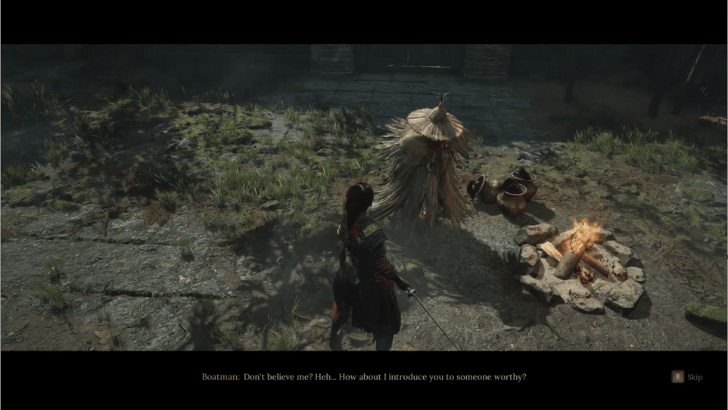 Reverent Temple Boatman