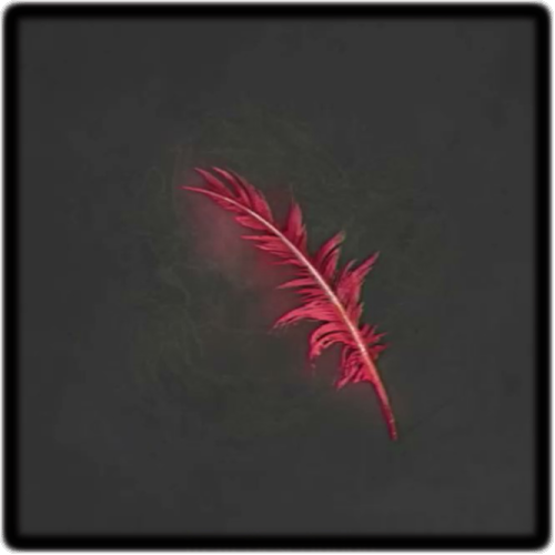Faint Red Feather