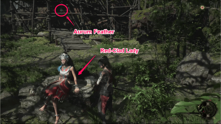 Reverent Temple Red-Clad Lady