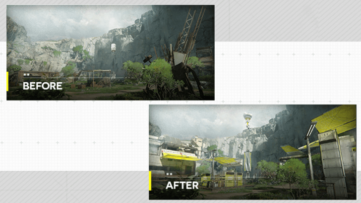 Outpost Before and After Appearance