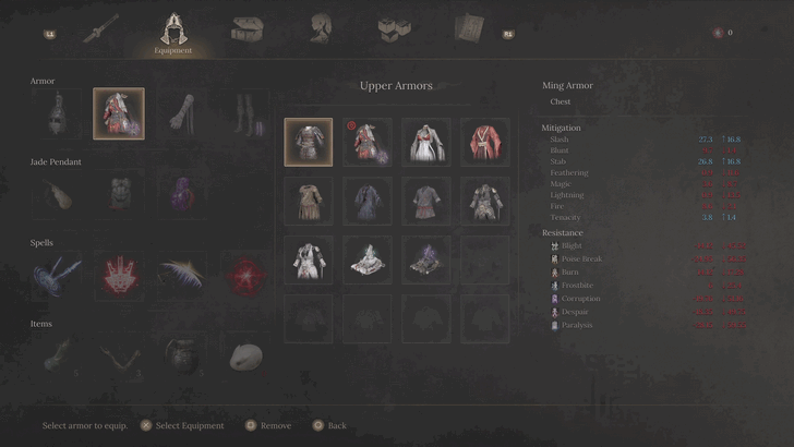 Equip Armor with High Slash and Stab Mitigation