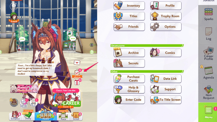 Click on special missions