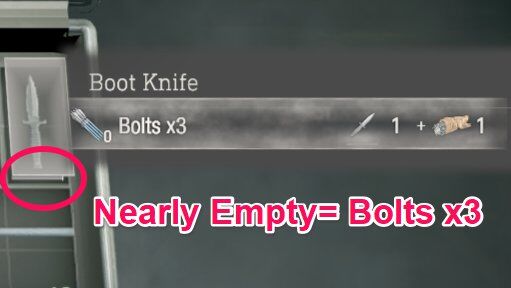 Resident Evil 4 Remake - Knive Durability Affects Crafting Empty