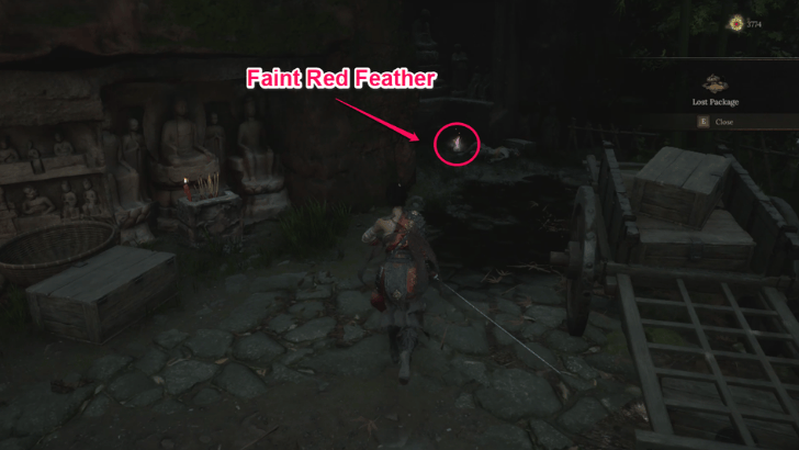 Buddha Cliffs Faint Red Feather Location