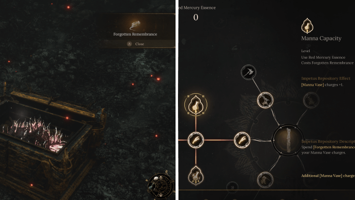 Use Forgotten Remembrances on Manna Capacity Nodes