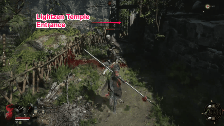 Lightzen Temple Entrance Location