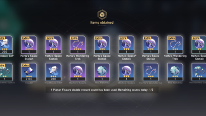 Honkai Star Rail - Planar Fissure Double Rewards