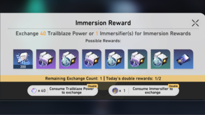 Honkai Star Rail - Use Immersifiers During Planar Fissure
