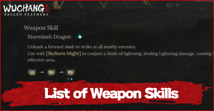 List of Weapon Skills