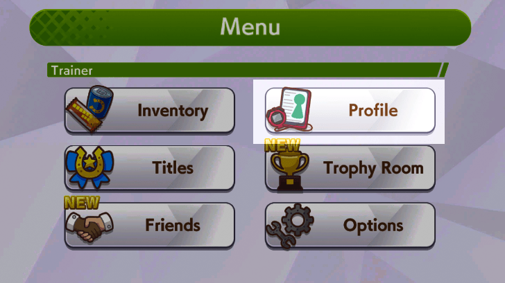 Sharing Friend ID - 1 Open Profile Menu