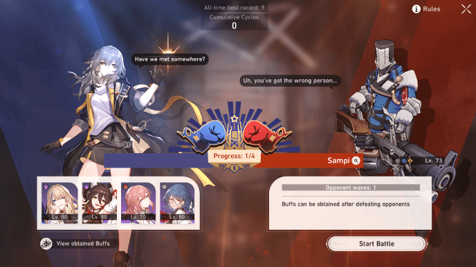 Honkai Star Rail - Trailblazers vs Sampi