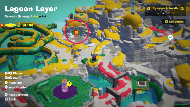 Blasting for the Banana Banandium Gem Map Location