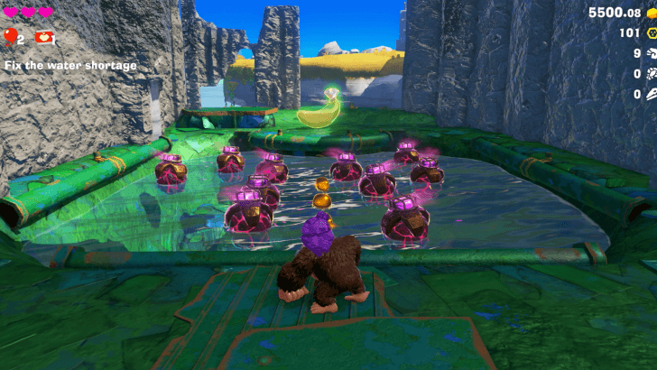 Blasting for the Banana Banandium Gem Overworld Location