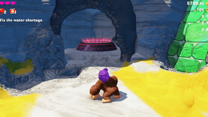 Battle Wings and the Wobbly Disc Banandium Gem Overworld Location