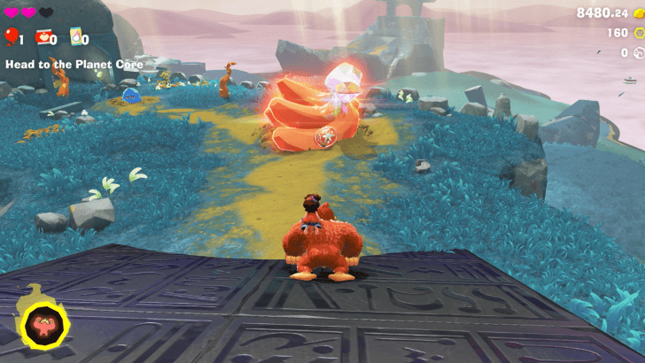 Bruised Peekabruiser! Banandium Gem Overworld Location