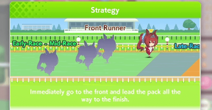 Front Runners will start and end as the leader of the race