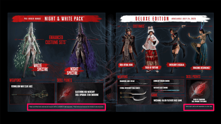 Recommended for Exclusive Armors and Weapons on Release