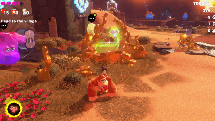 Moseyed into the Village! Banandium Gem Overworld Location