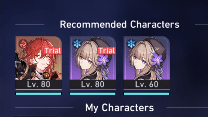 Honkai Star Rail - Use Trial Characters in Legends Past and Present