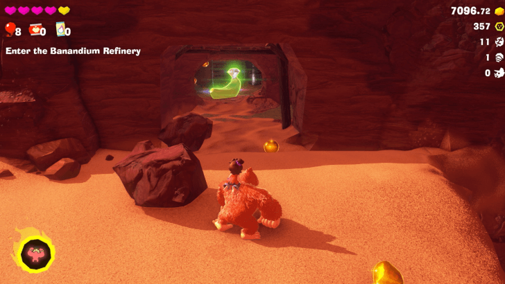 Sleeping by the Smokestack Banandium Gem Overworld Location