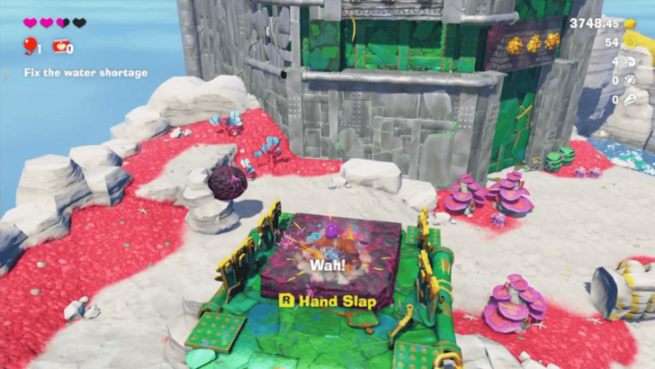 Use Hand Slap on the Boom Rock