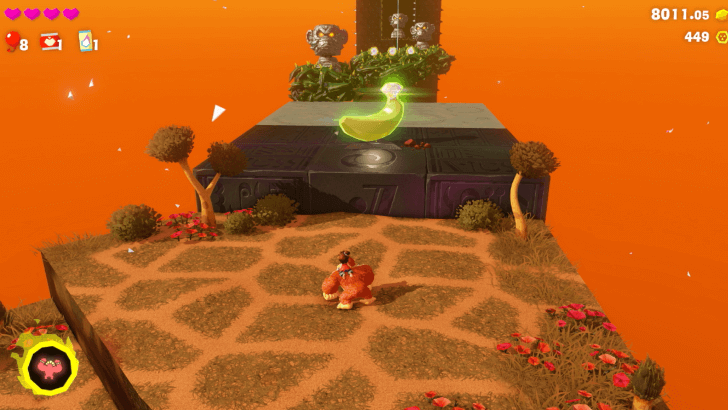 Going Up! Banandium Gem Overworld Location