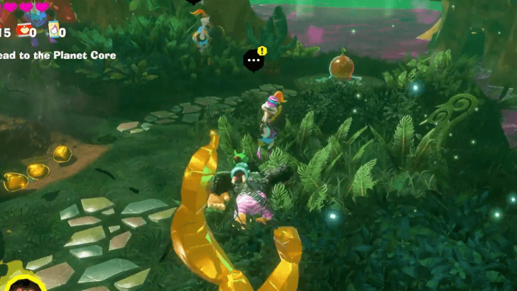 Ostrich with a yellow exclamation point