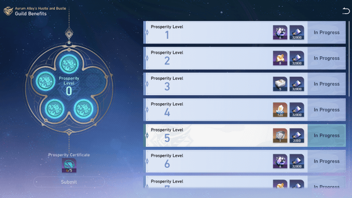 Honkai Star Rail - Increase Prosperity Level