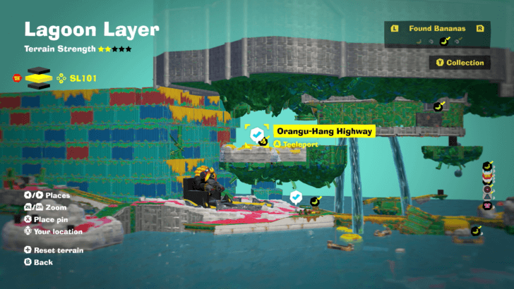 Up, Over, and Across Banandium Gem Map Location