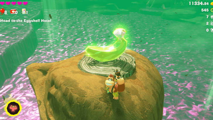 Glimmering Overhead Banandium Gem Overworld Location