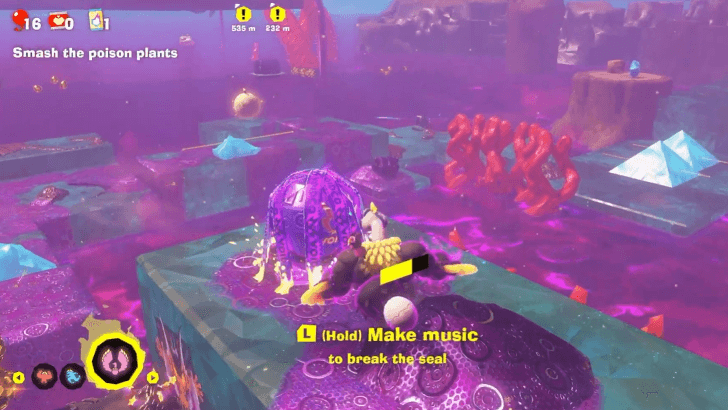 Break the void stake at the end of the platforms