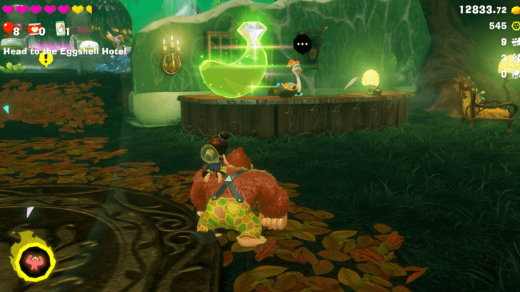 Checked in at the Eggshell Hotel Banandium Gem Overworld Location