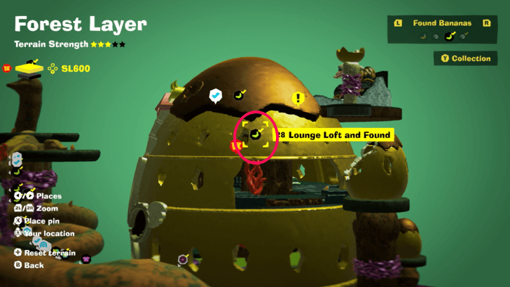 Lounge Loft and Found Banandium Gem Map Location