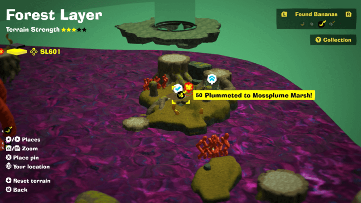 Plummeted to Mossplume Marsh! Banandium Gem Map Location