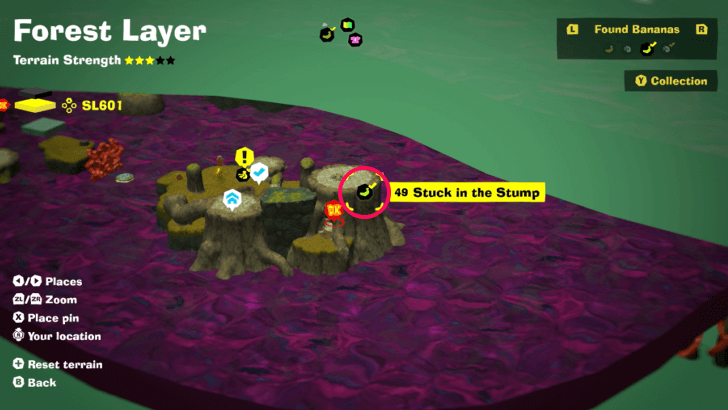 Stuck in the Stump Banandium Gem Map Location