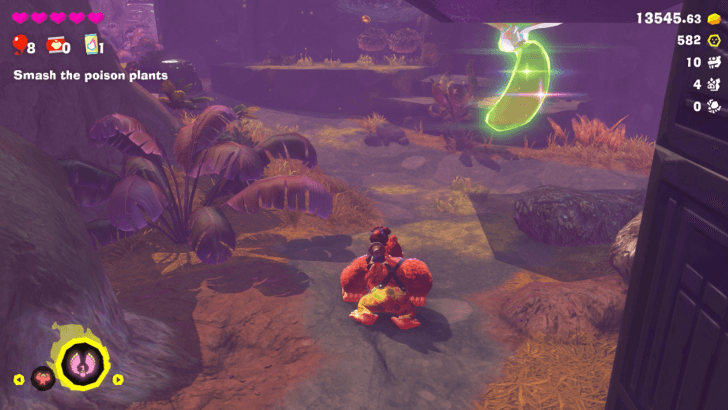 Beneath the Moving Platform Banandium Gem Overworld Location