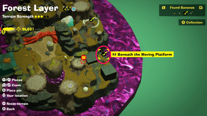 Beneath the Moving Platform Banandium Gem Map Location